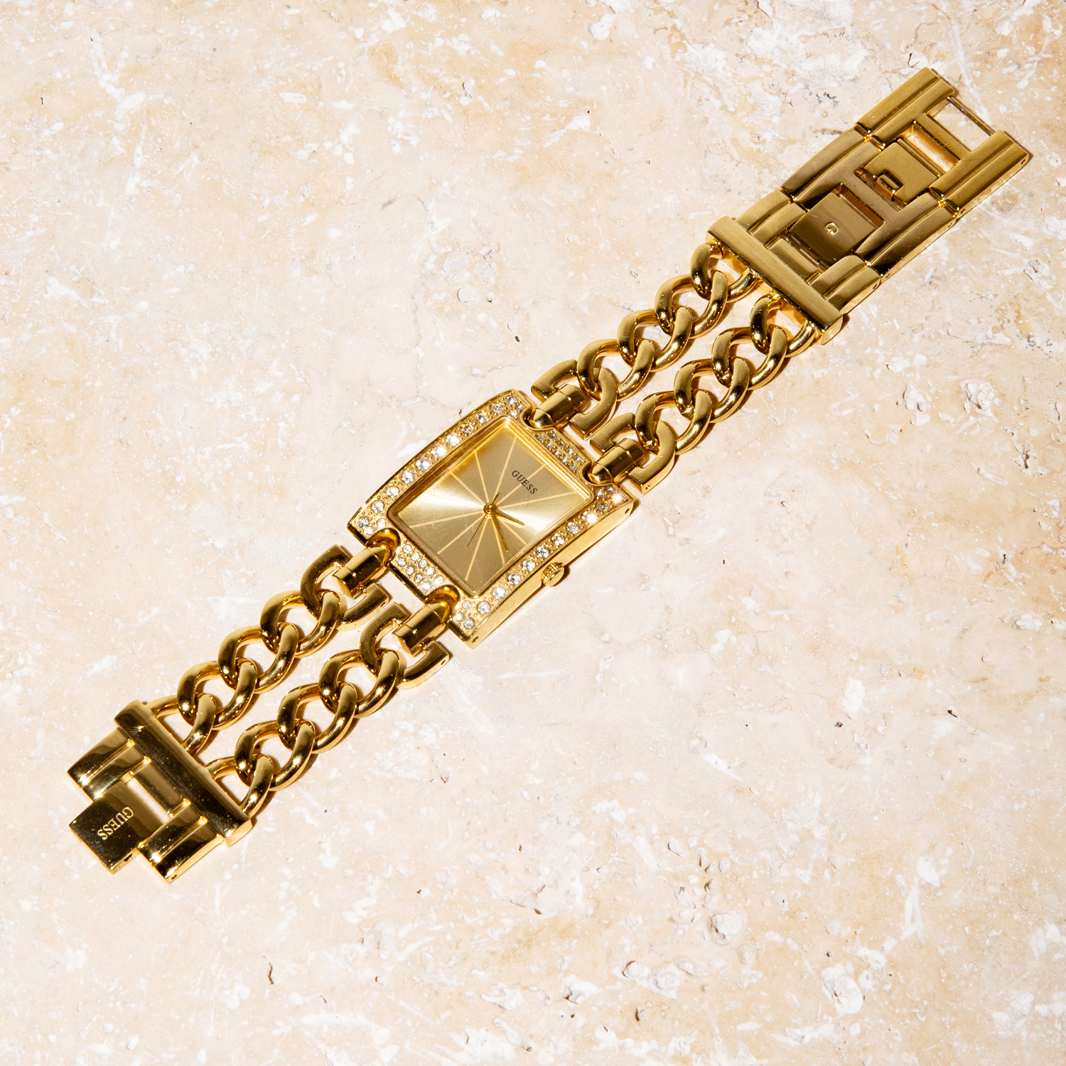 Guess 36mm Chain Bracelet Dress Watch