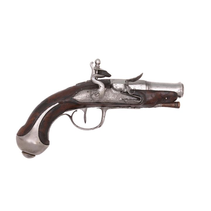 PISTOLET SKAŁKOWY, FRANCJA, XVIII W.