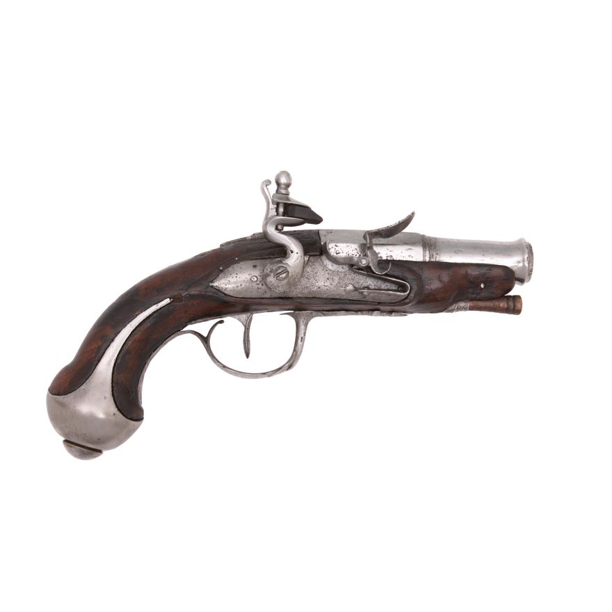 PISTOLET SKAŁKOWY, FRANCJA, XVIII W.