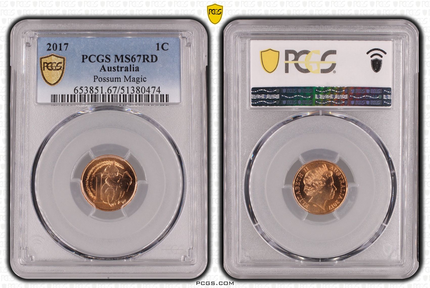 Possum Magic, 1C, 2017, PCGS MS67RD