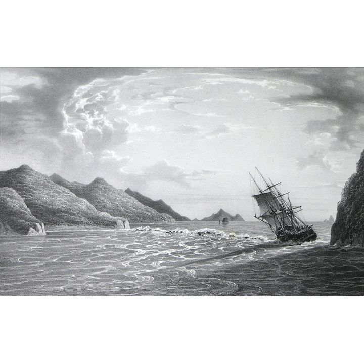SAINSON, LOUIS AUGUSTE DE  -  L'Astrolabe dans la Passe des Francais.