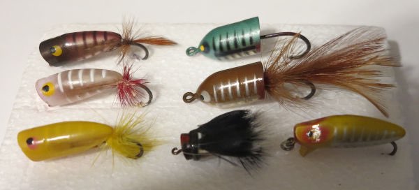 ルアー・フライ POPPER CHUGGER heddon FLY LURE 5075-B4 Vintage Popper Heddon Chugger Spook, 1/2oz Black / White