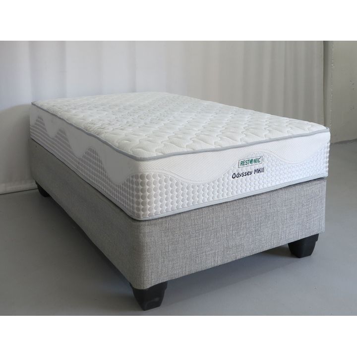 RESTONIC THREE-QUARTER MATTRESS AND BASE