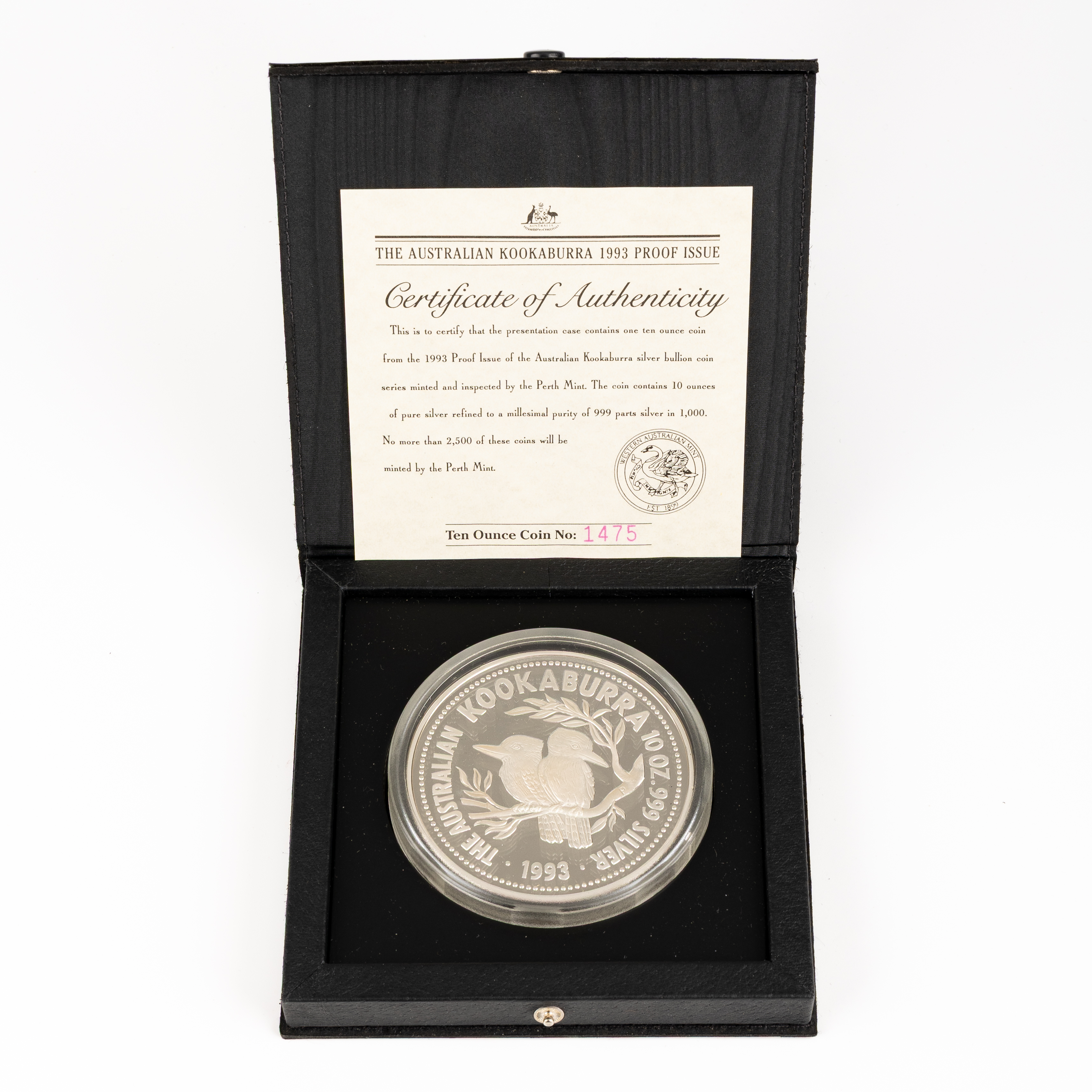 303 · Elizabeth II, Perth Mint - Kookaburra, Ten Dollars, 1993, FDC