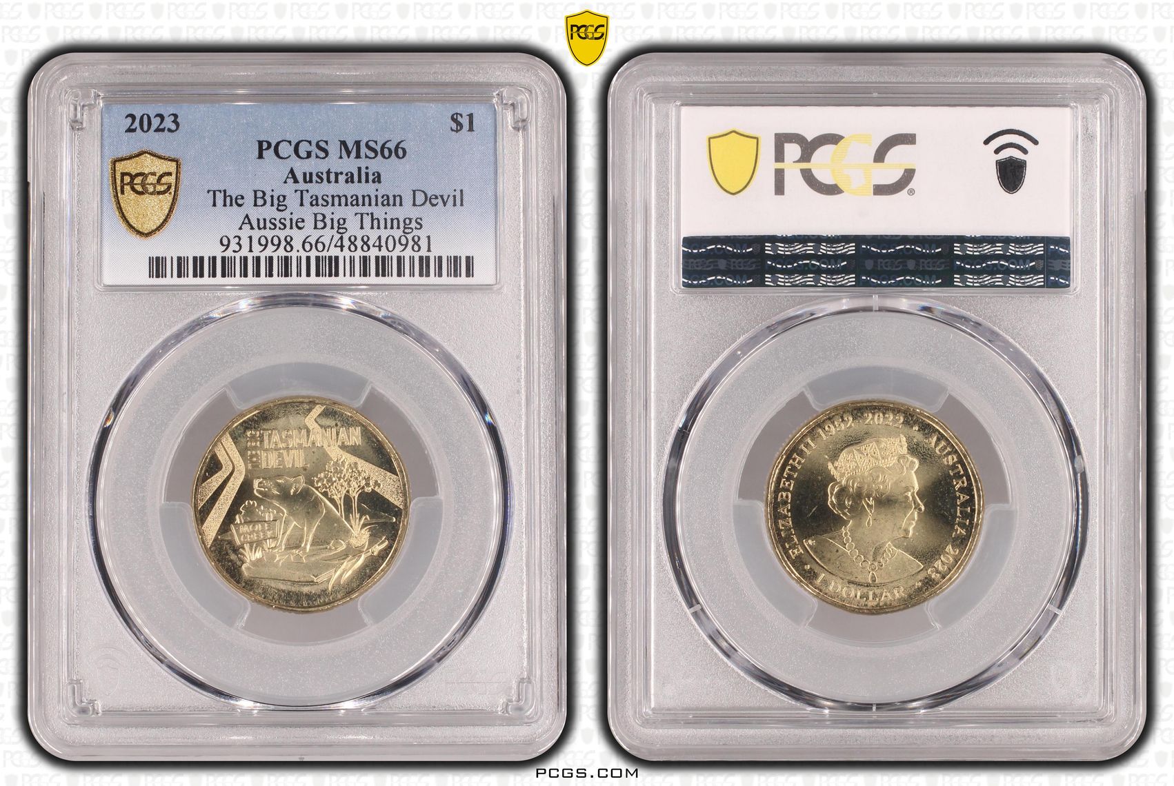 The Big Tasmanian Devil Aussie Big Things, One Dollar, 2023, PCGS MS66