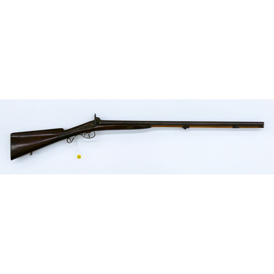 Antique Belgian Double Barrel Percussion Shotgun 16 Gauge