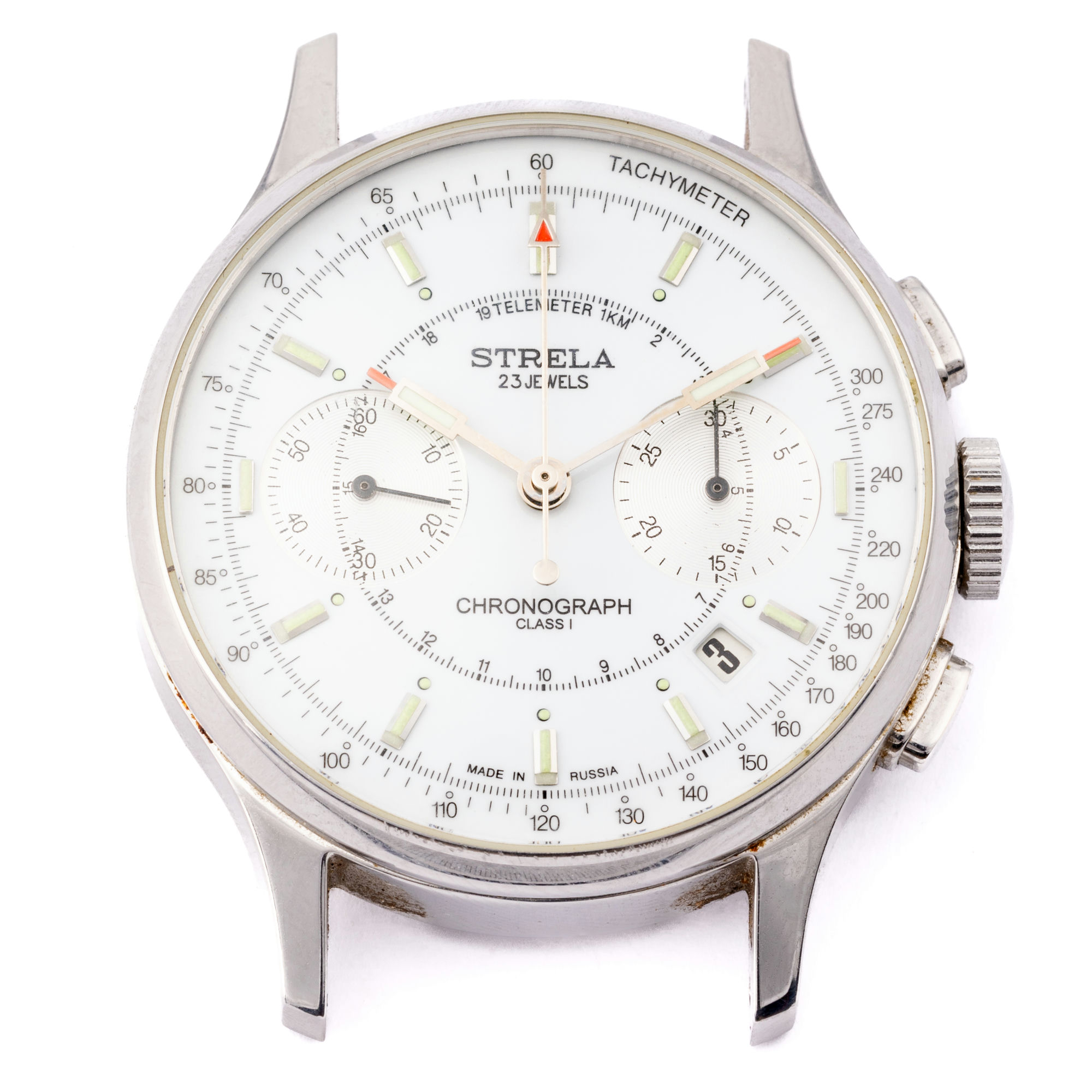 Poljot Strela Automatic Military Chronograph Watch 38mm, Circa 2000s