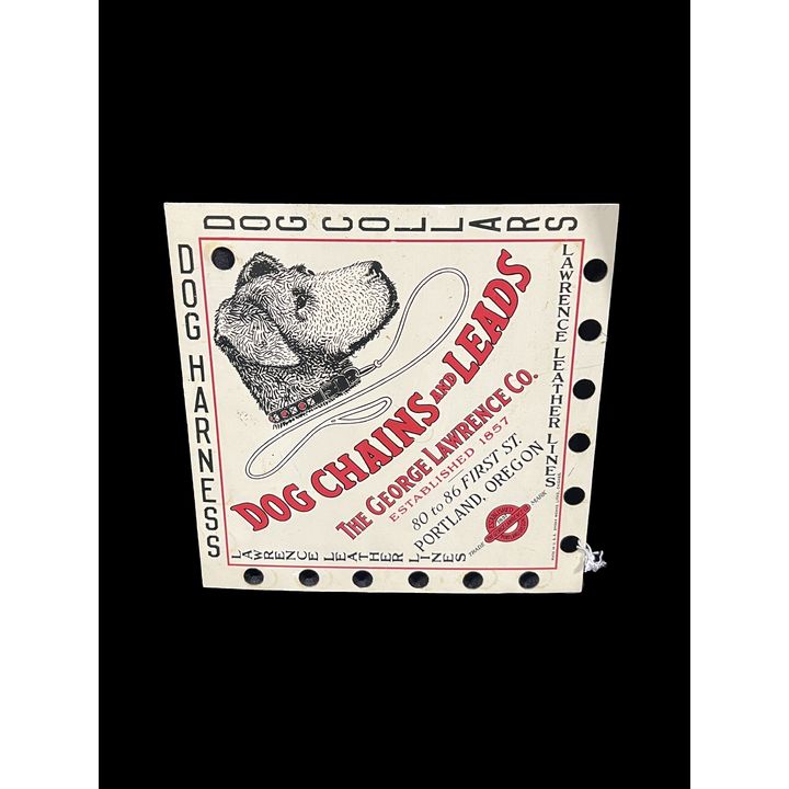 Dog Chains And Leads George Lawerence Co Tin Metal Sign