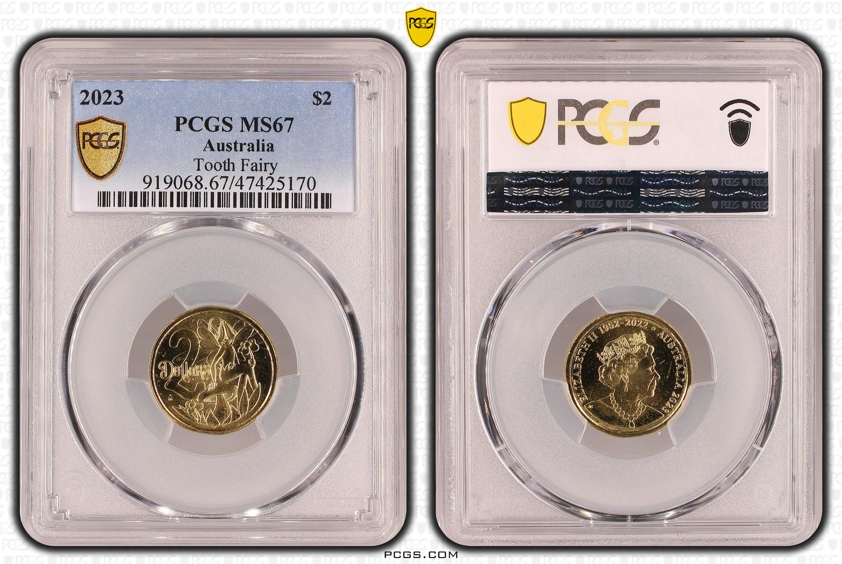 Elizabeth II, Tooth Fairy, Two Dollar, 2023, PCGS MS67