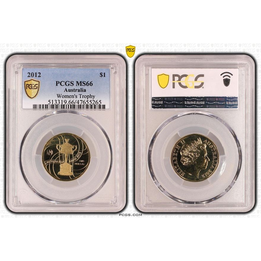 Elizabeth II, Women's Trophy, One Dollar, 2012, PCGS MS66
