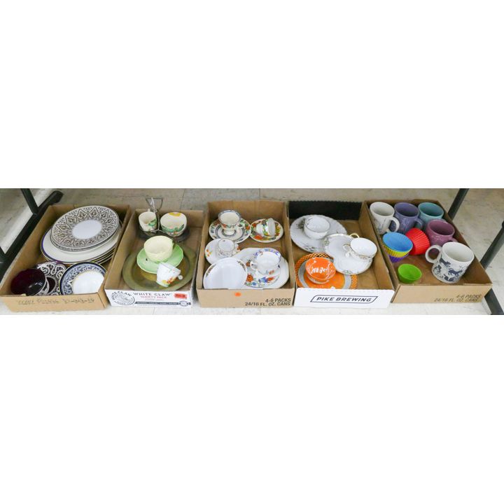 5 Boxes MISC Teacups Etc