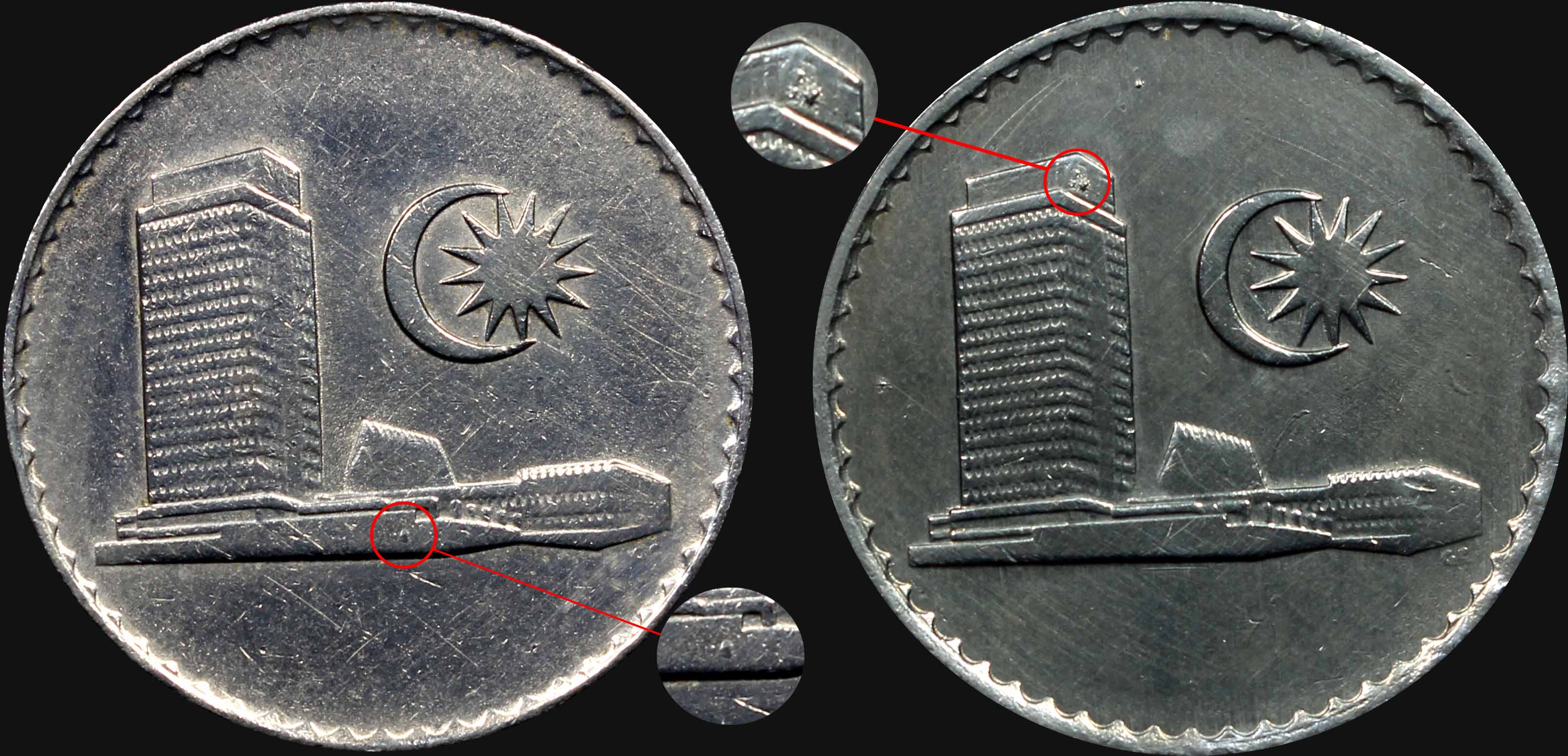 Malaysia, 1979/88, 50 Sen, Extra dot variety, AU-UNC. | Unique World Coin  Sdn Bhd