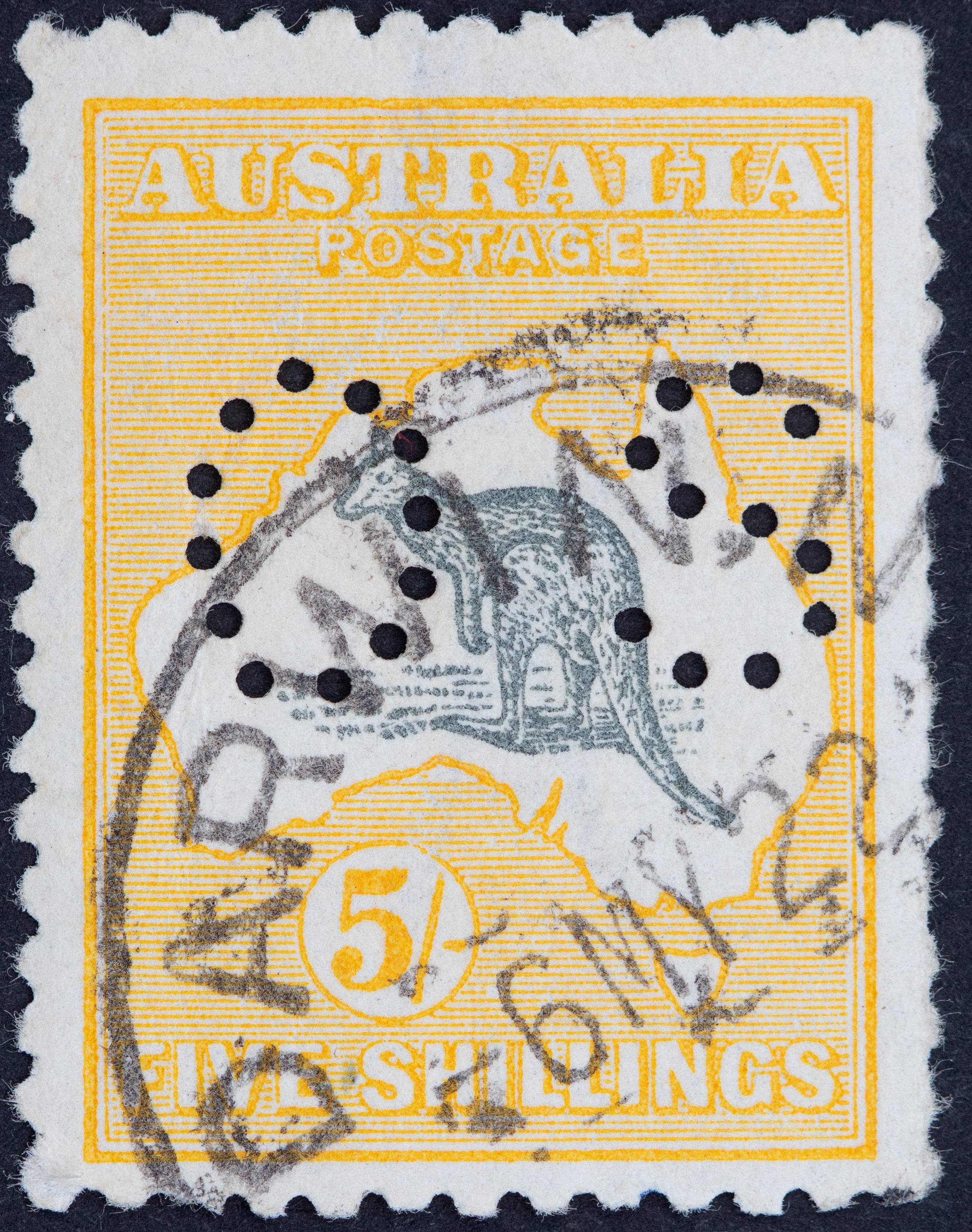 Second Watermark, Five Shillings, 1915, Good