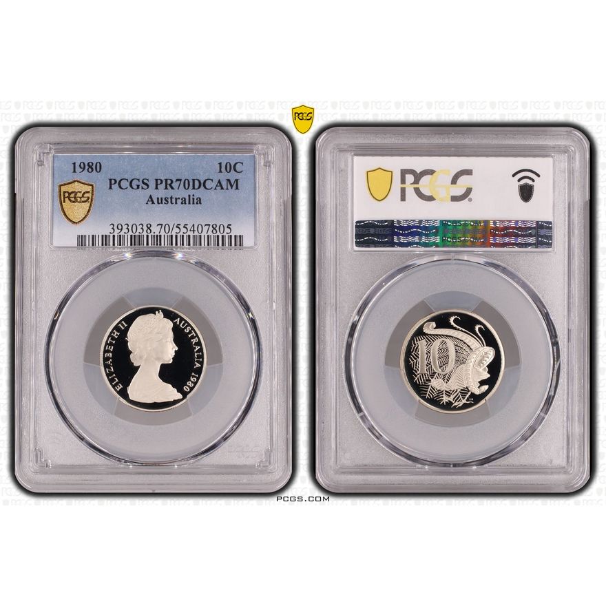Ten Cent, 1980, PCGS PR70DCAM