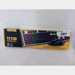 T-WOLF RAINBOW BACKLIT GAMING KEYBOARD AND MOUSE SET GG-TF-230 -