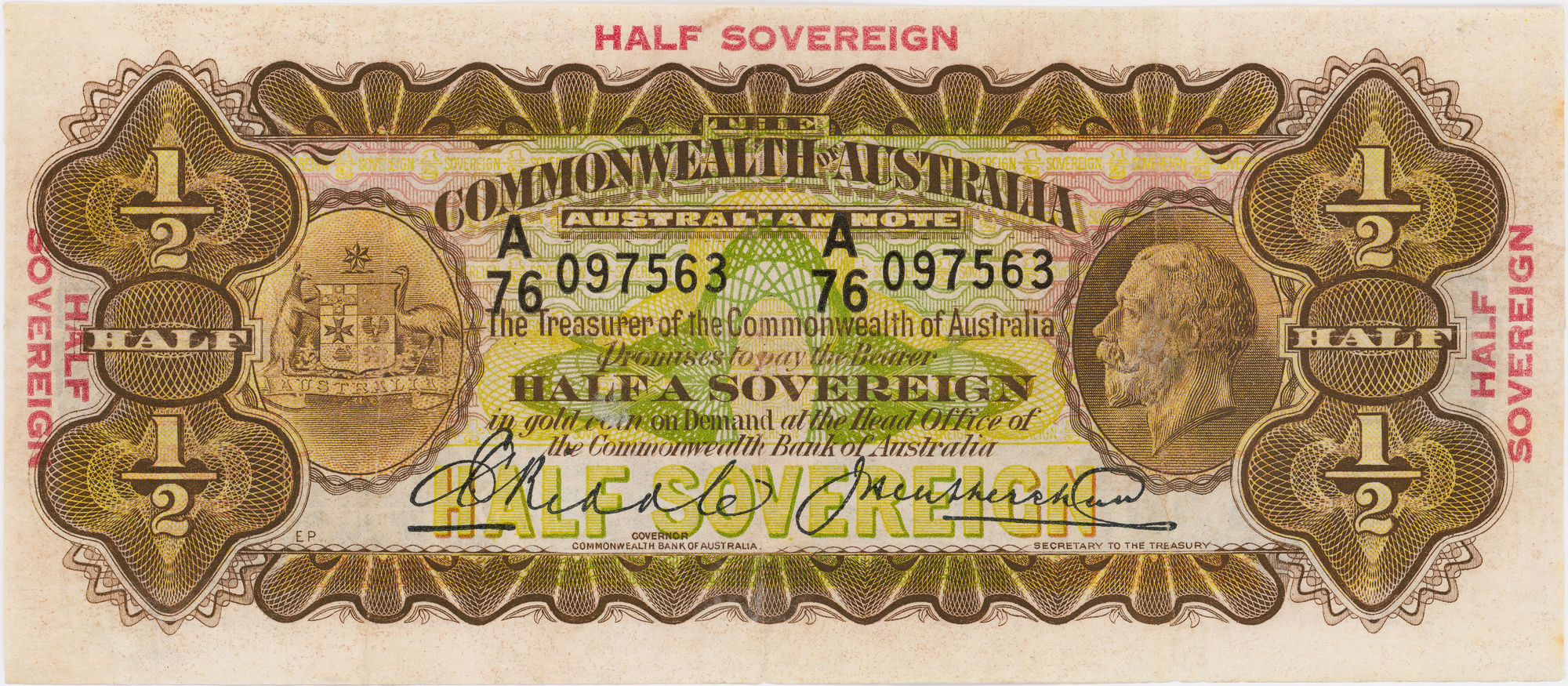 Riddle/Heathershaw, Ten Shillings, 1928, aVF