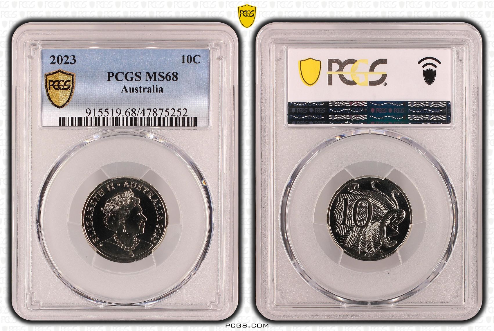 , Ten Cent, 2023, PCGS MS68