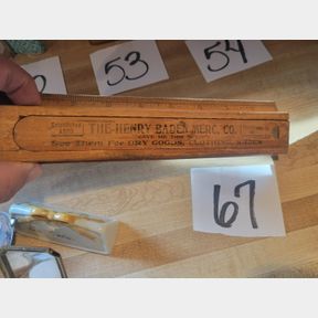 Antique Henry Baden Independence KS. Advertising ruler/pencil box