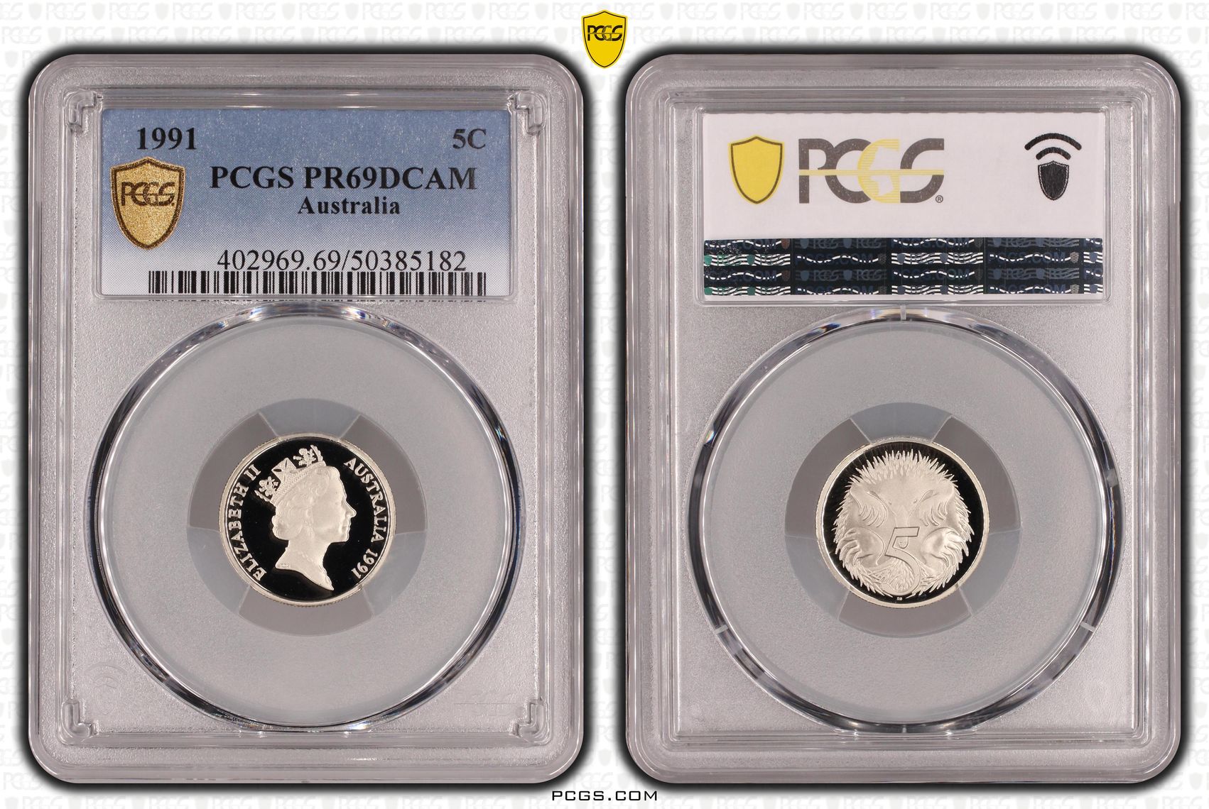 Five Cent, 1991, PCGS PR69DCAM
