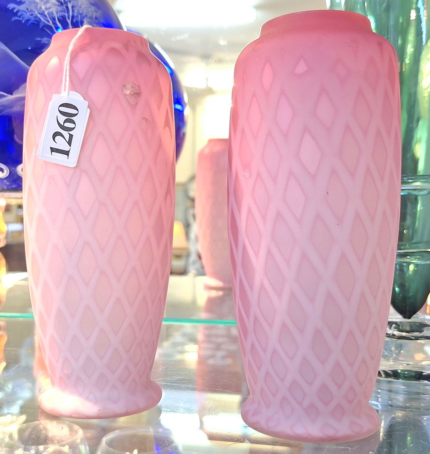 Victorian Satin Glass Vases
