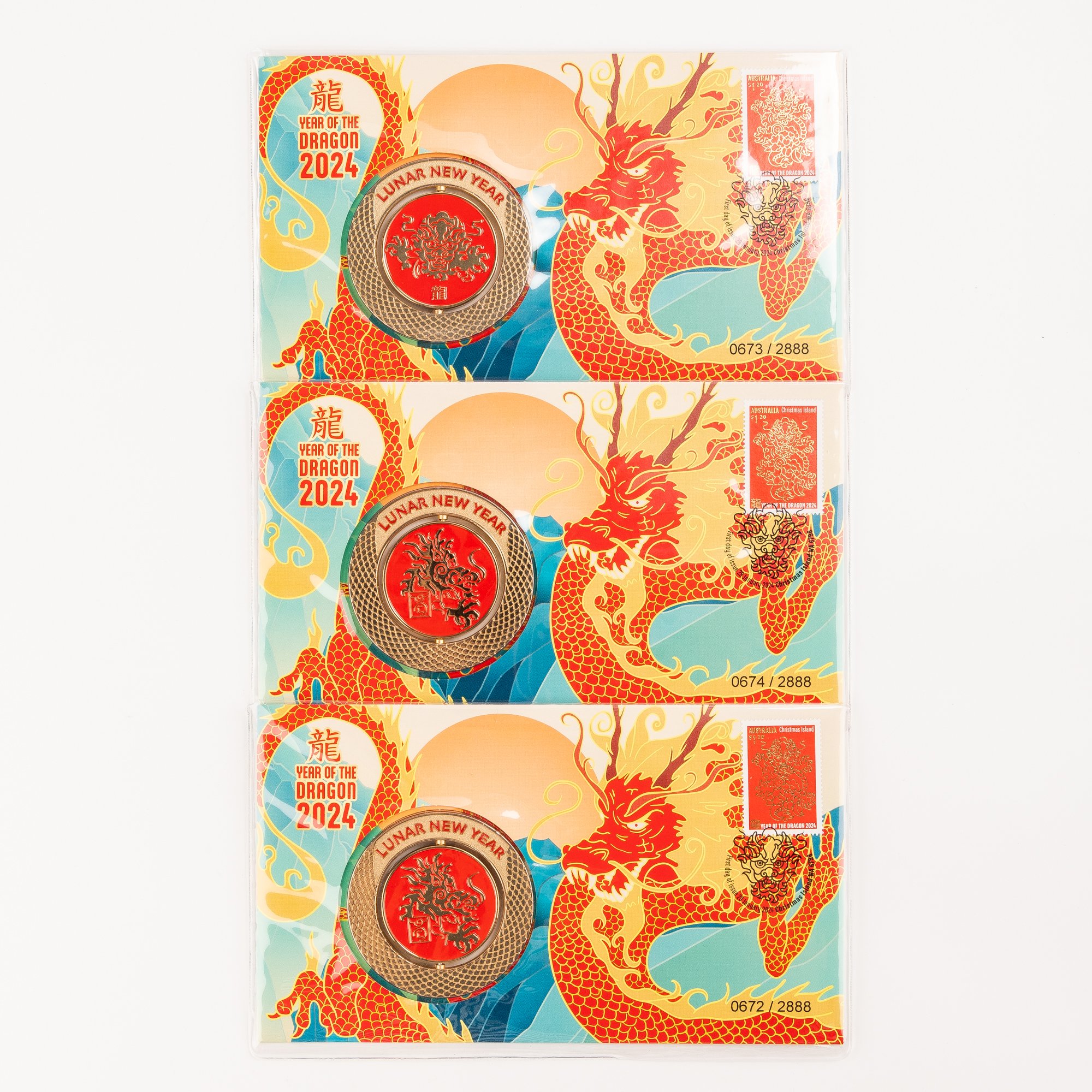Year of the Dragon - Medallion, 2024, UNC - FDC