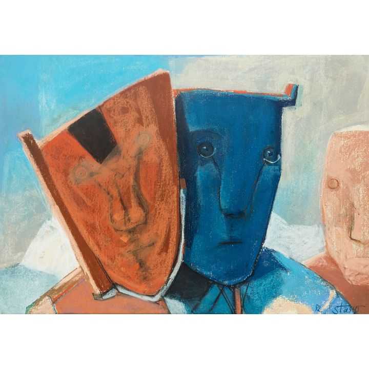 Stasys Eidrigevicius | Twarze, 1992 r.