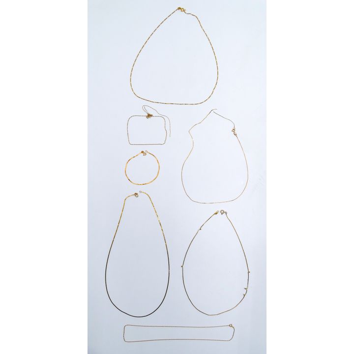 Box 14k Thin Link Necklaces - 10.9 Grams TW