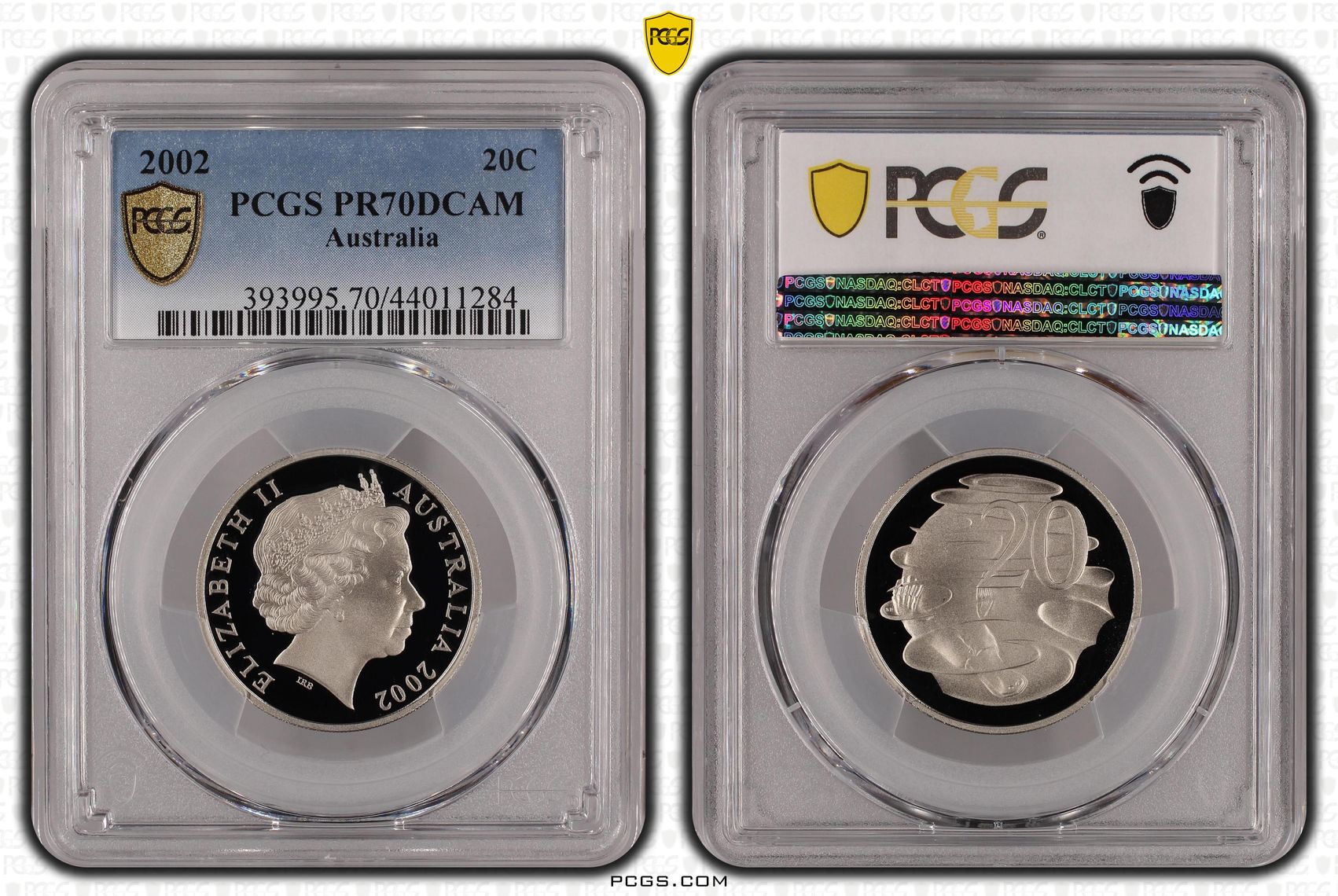2002 Australia Twenty Cent, 20c PCGS - PR70DCAM POP 45/0 -284