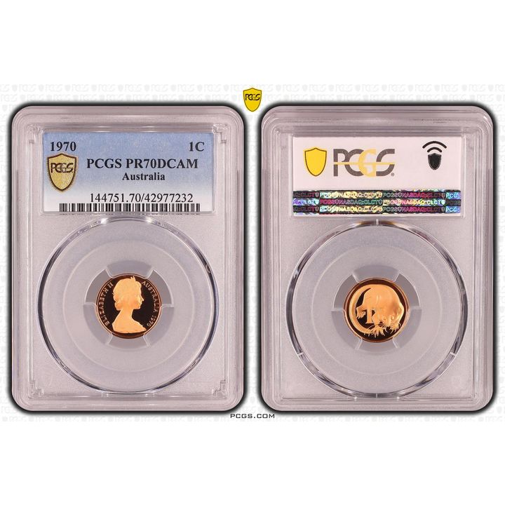 Elizabeth II, One Cent, PR70DCAM , 1970 PCGS POP - 3/0