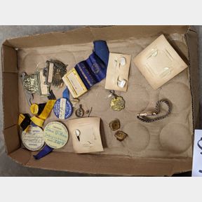 Conference materials, cuff links, other pins and watch