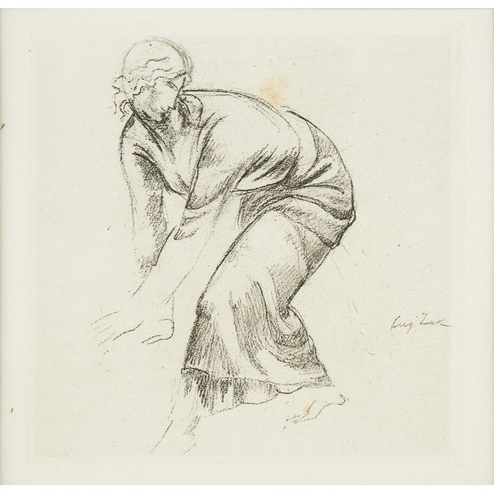 Eugeniusz Zak | Pochylona kobieta, Z La porte Lourde, Paris 1929 r.