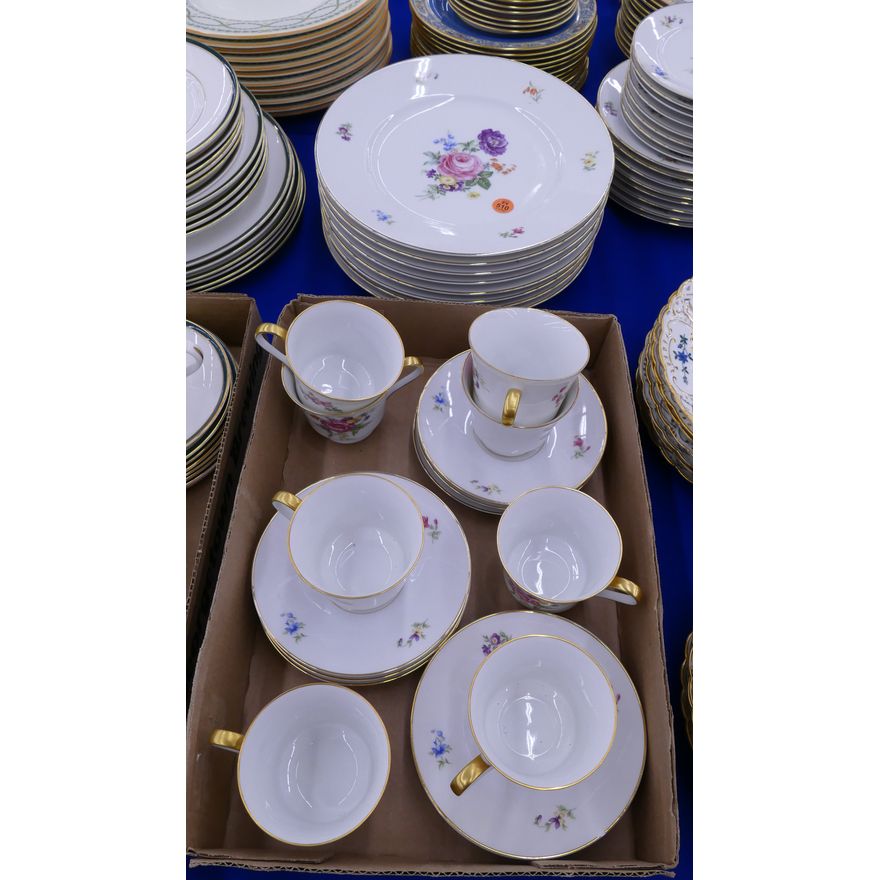 43pc Royal Selb German Floral Porcelain Dinnerware
