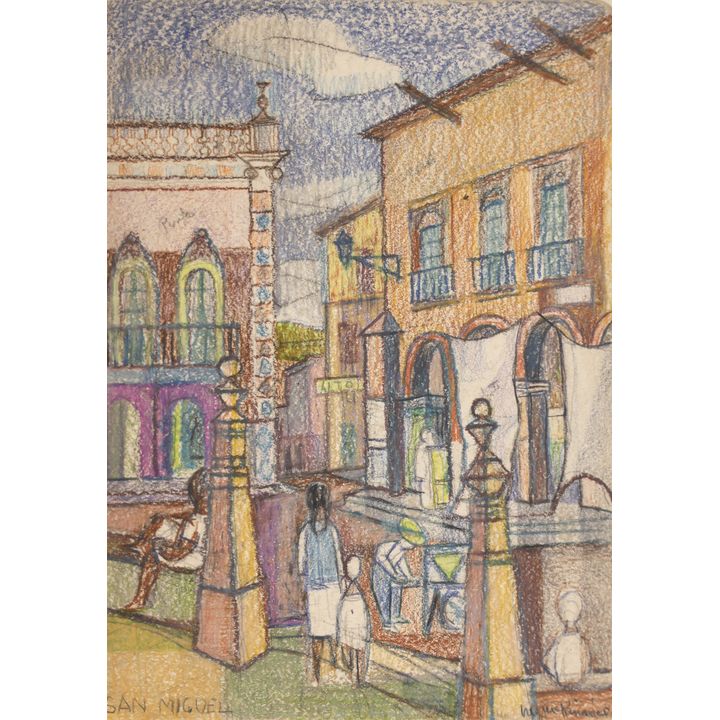 Miriam McKinnie Hofmeier ''San Miguel, Mexico'' Pastel