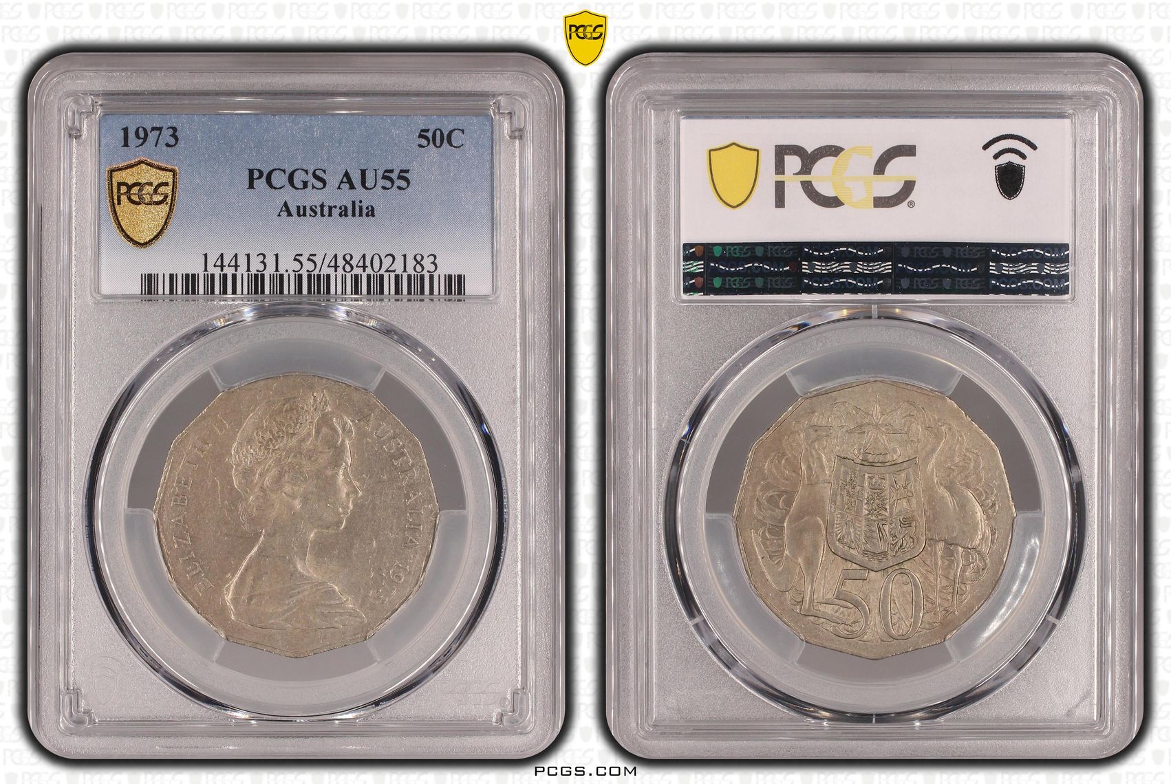 Fifty Cent, 1973, PCGS AU55