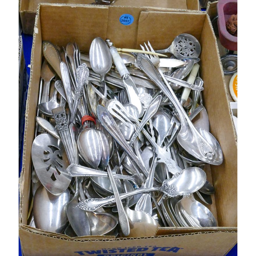 Box Misc. Silverplated Flatware