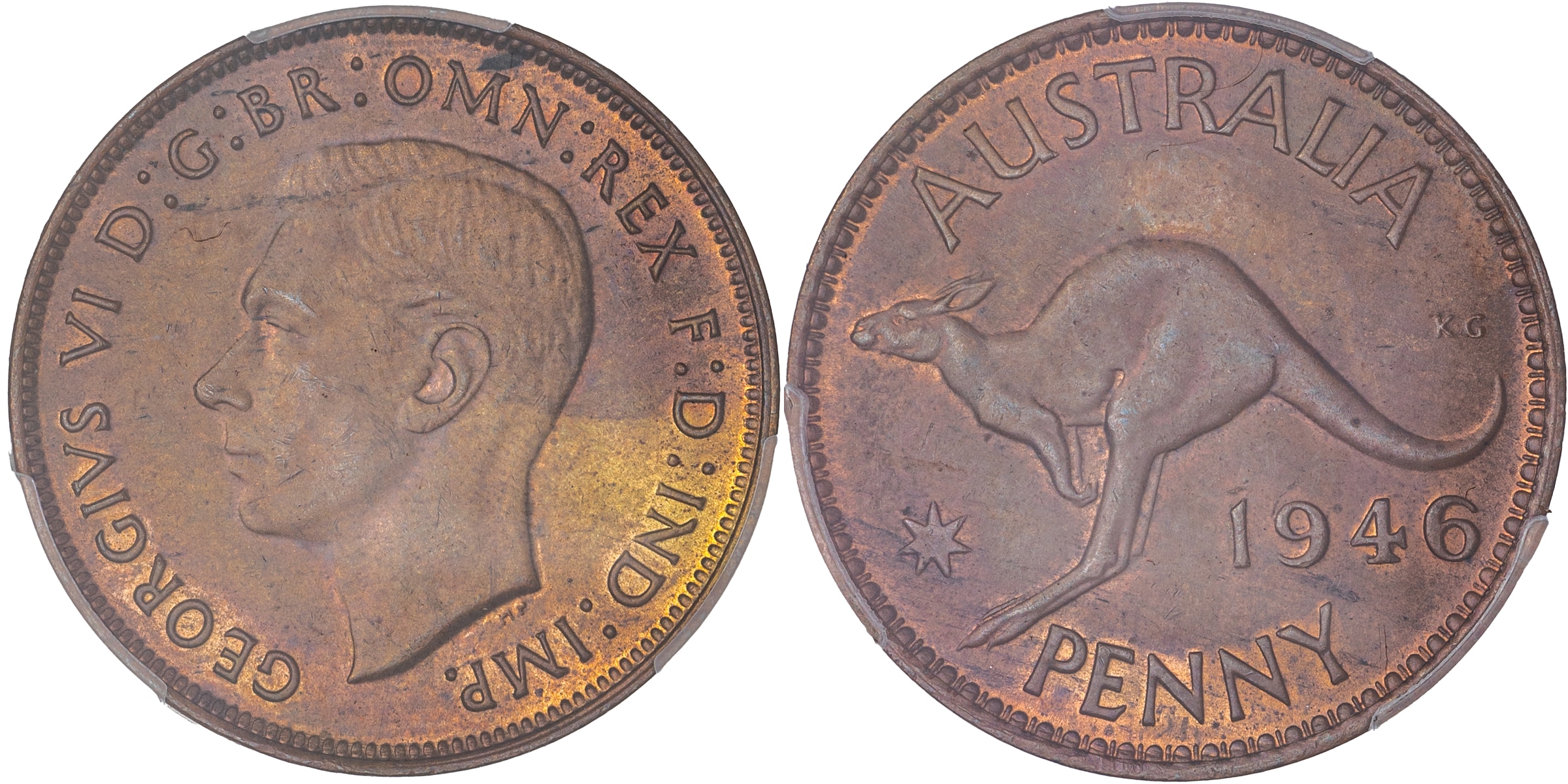 George VI, Penny, 1946, PCGS MS64BN
