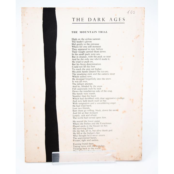 THOMSON J.M. [Poems] - Issue Two - The Dark Ages