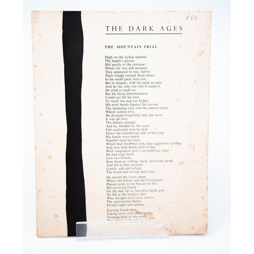 THOMSON J.M. [Poems] - Issue Two - The Dark Ages