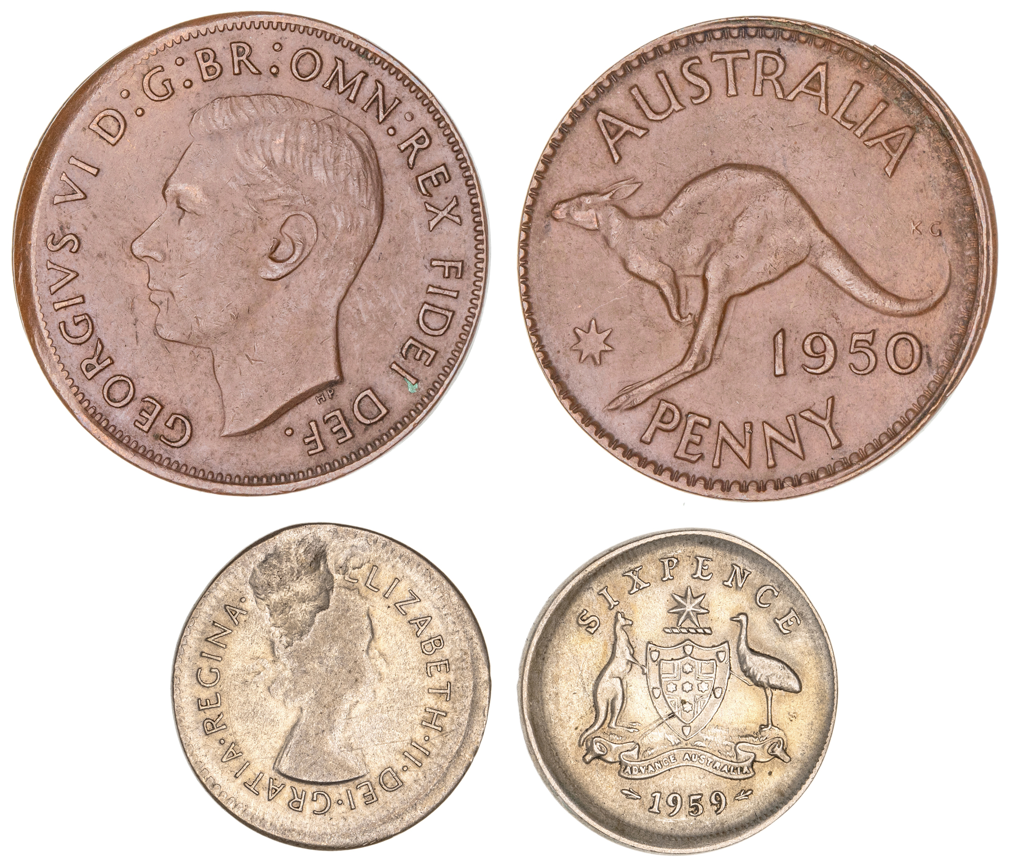 Elizabeth II, Sixpence, 1959, Fine