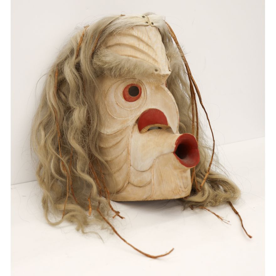 Joe David ''Nootka Style Bukwus Mask'' 1973 Painted Mask