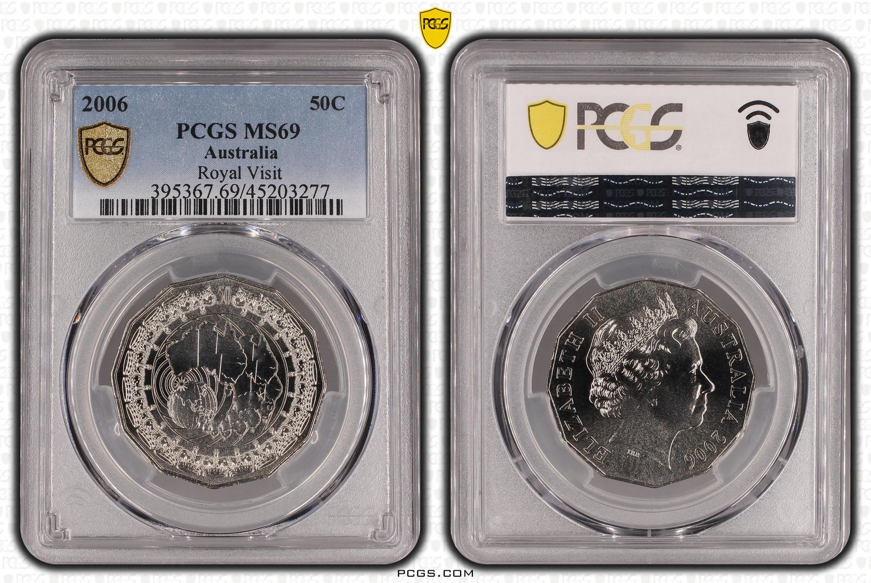 2006 Australia Fifty Cent, 50c Royal Visit PCGS - MS69 -277