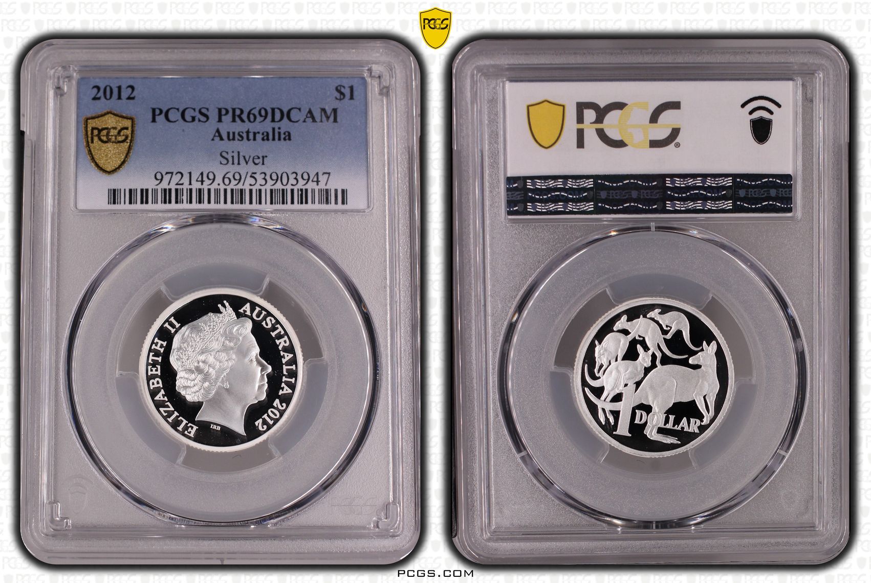 Silver, 12/0, One Dollar, 2012, PR69DCAM