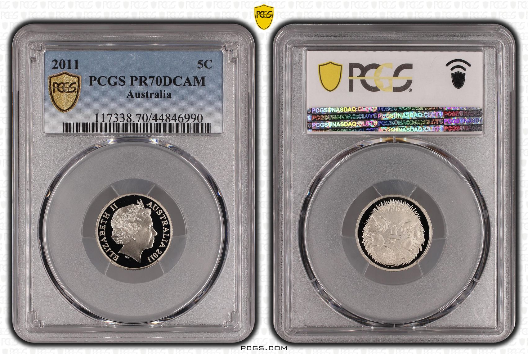 2011 Australia Five Cent, 5c PCGS - PR70DCAM POP 18/0 -990