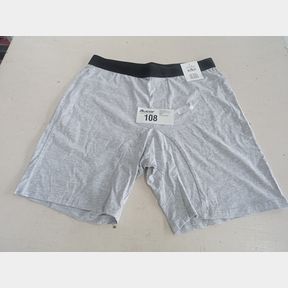MEN S COTTON ON ORGANIC JERSEY SLEEP SHORT - GREY MARLE JERSEY - GREY / BLACK - S MEN - COTTON ON