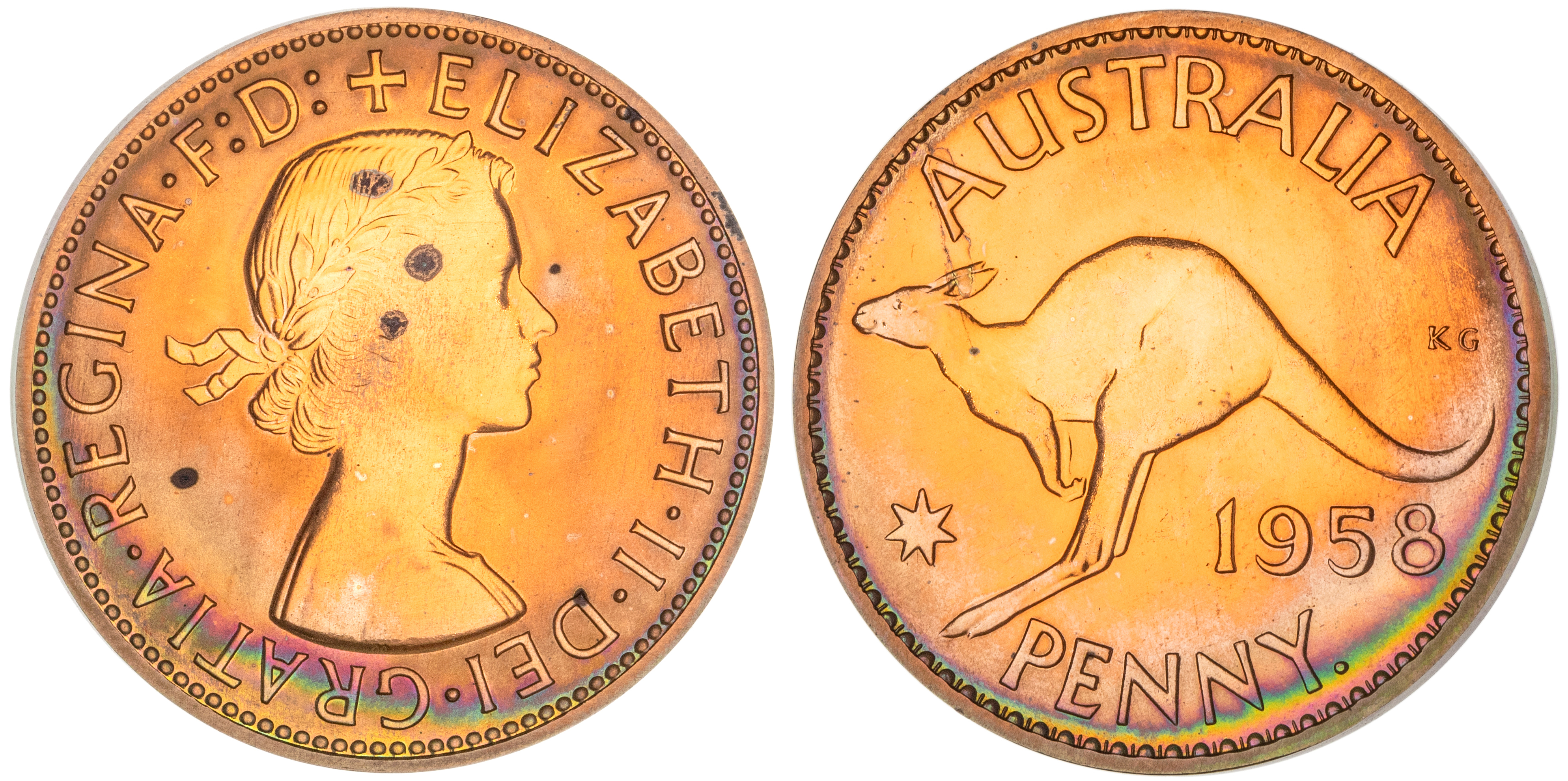 Elizabeth II, Penny, 1958-Y., aFDC