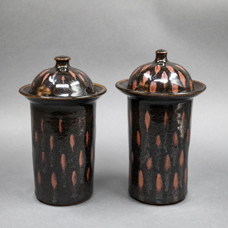 Graeme Storm - Pair of lidded jars