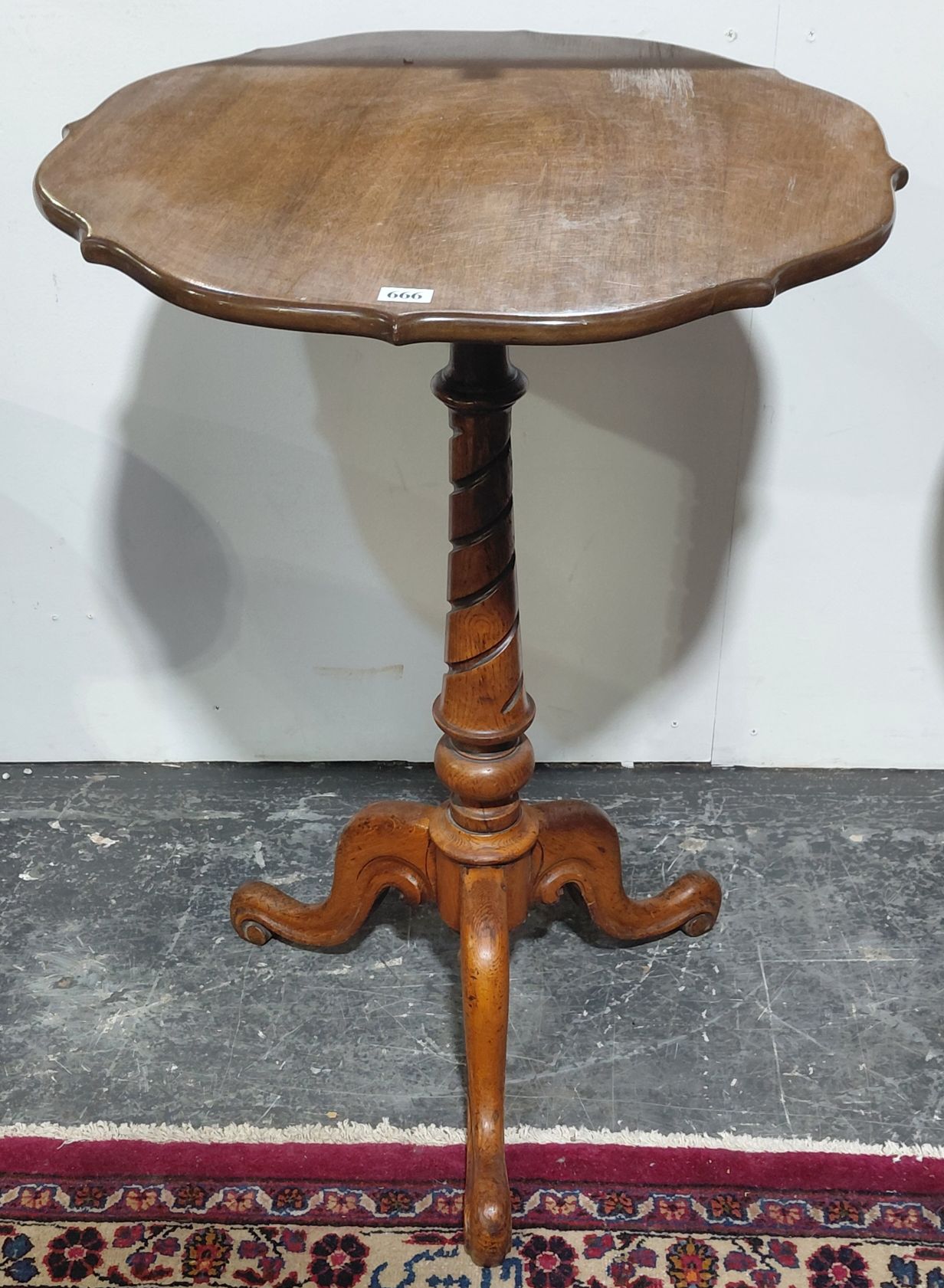 666 · ENGLISH OAK WINE TABLE
