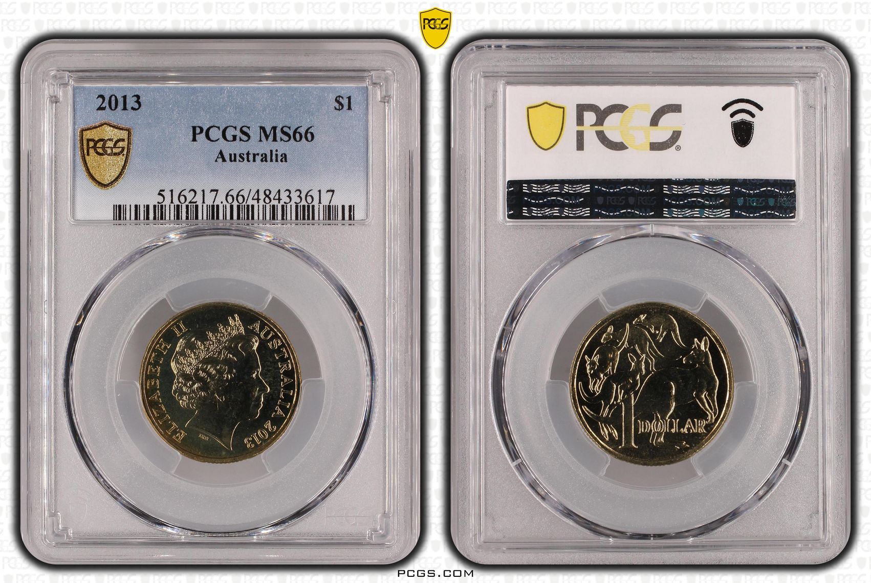 242 · Elizabeth II, One Dollar, 2013, PCGS MS66