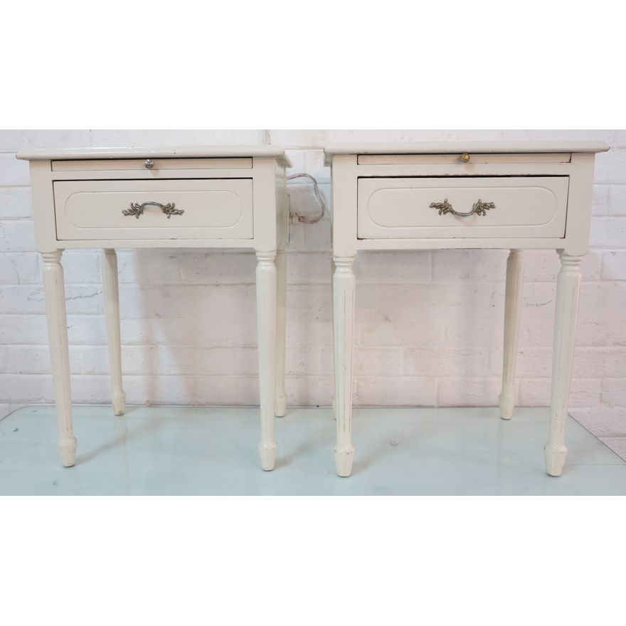 PAIR OF PAINTED PEDESTALS,