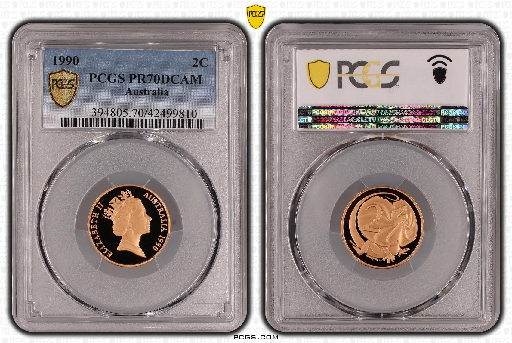 Two Cent, 1990, Pcgs Pr70dcam